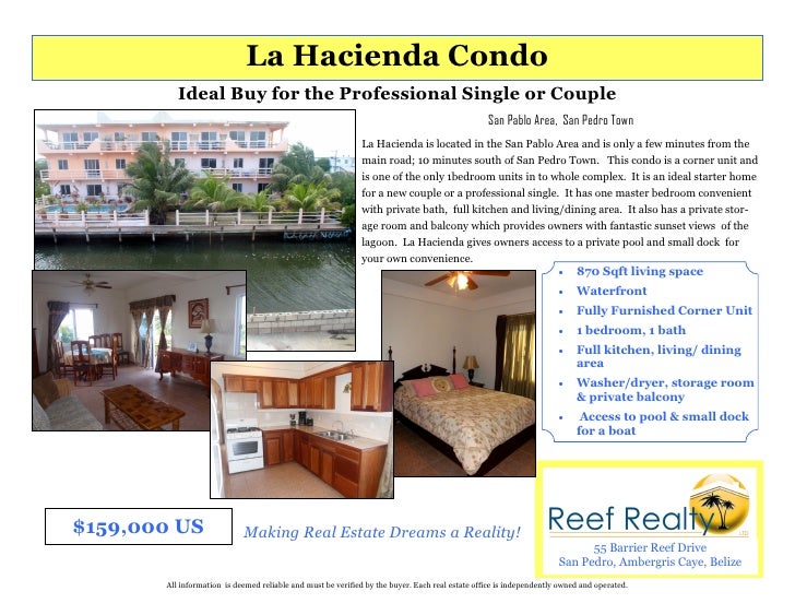 La hacienda condo flyer
