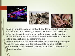 La hambruna y el hambre en el mundo | PPTX