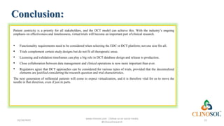 Decentralized Monitoring in Clinical Trials | PPTX