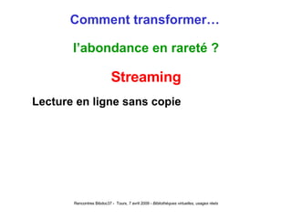Comment transformer… l’abondance en rareté ? Streaming Lecture en ligne sans copie 