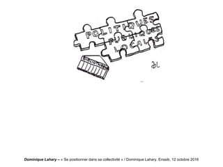 Dominique Lahary – « Se positionner dans sa collectivité » / Dominique Lahary. Enssib, 12 octobre 2016
 