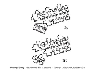 Dominique Lahary – « Se positionner dans sa collectivité » / Dominique Lahary. Enssib, 12 octobre 2016
 