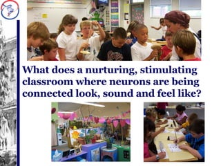 What does a nurturing, stimulating classroom where neurons are being connected look, sound and feel like? 