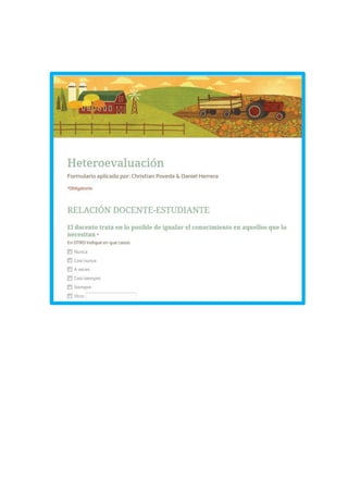 La heteroevaluación docente razonada