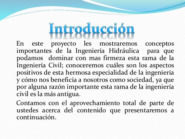 La hidráulica como rama de la Ingenieria Civil