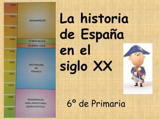 La historia
de España
en el
siglo XX

 6º de Primaria
 