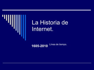 La Historia de Internet. 1605-2010 Línea de tiempo. 