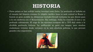 La historia de italia