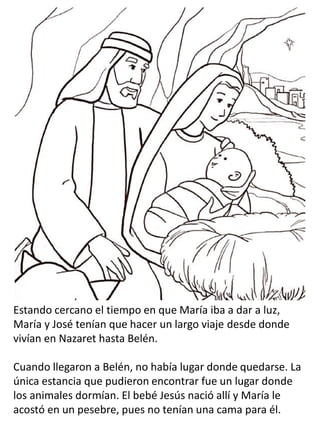 La historia de Jesus para preescolares: libro para colorear