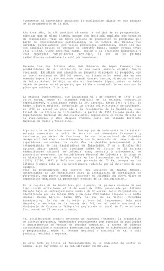 La historia de la radio colombiana PDF