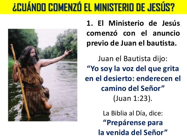 La historia de la redención parte 23 el comienzo del ministerio de