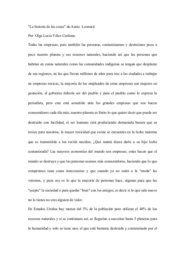 La historia de las cosas