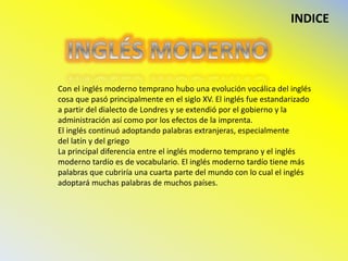 La historia del inglés | PPTX