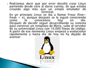 La historia de linux | PPTX