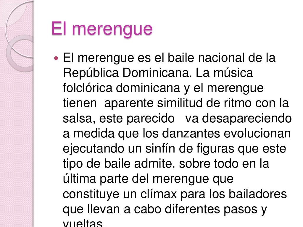 La Historia Del Merengue