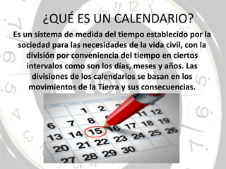 Medida del tiempo (II): Calendarios