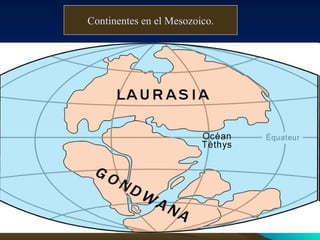 Continentes en el Mesozoico. 