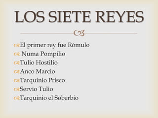 La historia de Roma | PPT