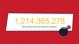 1,214,365,278
Big numbers catch your audience’s attention
 