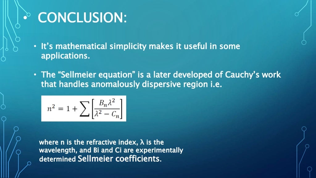 Cauchy's Equation & Cauchy's Constant Explained