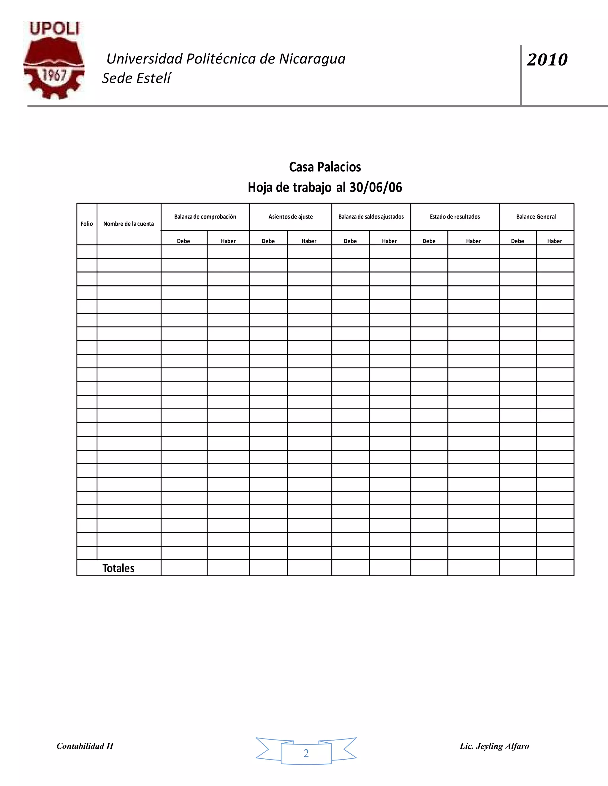 Hojas De Trabajo En Pdf