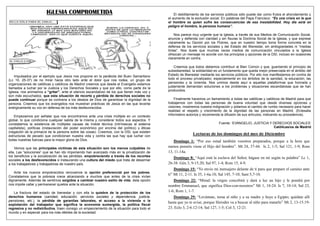 IGLESIA COMPROMETIDA

El debilitamiento de los servicios públicos sólo puede dar como frutos el ahondamiento y
el aumento de la exclusión social. En palabras del Papa Francisco: “Es una crisis en la que
el hombre es quien sufre las consecuencias de esa inestabilidad. Hoy día está en
peligro el hombre, la persona humana”.
Nos parece muy urgente que la Iglesia, a través de sus Medios de Comunicación Social,
anuncie y defienda con claridad y sin fisuras la Doctrina Social de la Iglesia, y que exprese
claramente su Opción por los Pobres, que en nuestro tiempo toma forma concreta en la
defensa de los servicios sociales y del Estado del Bienestar, sin ambigüedades ni “medias
tintas”. Nos duele que muchas veces medios de comunicación vinculados a la Iglesia
ofrezcan un mensaje no acorde con los principios y opciones de la DSI, incluso en ocasiones
claramente en contra.

Impulsados por el ejemplo que Jesús nos propone en la parábola del Buen Samaritano
(Lc 10, 25-37) de no mirar hacia otro lado ante el dolor que nos rodea, un grupo de
organizaciones de católicas y católicos de Madrid creemos que desde el Evangelio estamos
llamados a luchar por la Justicia y los Derechos Sociales y que por ello, como parte de la
Iglesia, nos animamos a “gritar”, ante el silencio escandaloso de los que tienen más voz y
son más escuchados, que esta situación de recorte y pérdida de derechos sociales no
puede continuar porque es contraria a los deseos de Dios de garantizar la dignidad de la
persona. Creemos que los evangelios nos muestran prácticas de Jesús en las que levanta
enérgicamente su voz en defensa de los más desfavorecidos.
Empezamos por señalar que nos encontramos ante una crisis múltiple en un contexto
global, lo que condiciona cualquier salida de la misma y considerar todos sus aspectos. Y
constatamos la existencia de múltiples causas de índole técnica (intrínsecas al sistema
capitalista), políticas (instauración del poder económico por encima del político) y éticas
(negación de la primacía de la persona sobre las cosas). Creemos, con la DSI, que existen
estructuras de pecado que condicionan nuestra vida y contra las que hay que luchar con
todas nuestras fuerzas para la mayor gloria de Dios.
Vemos que las principales víctimas de esta situación son los menos culpables de
ella. Las “soluciones” que se han ido imponiendo han avanzado más en la privatización de
los beneficios y la socialización de las pérdidas, empobreciendo a través de los recortes
sociales a los desfavorecidos e instaurando una cultura del miedo que trata de desarmar
a los trabajadores y trabajadoras de nuestro país.
Ante los nuevos empobrecidos renovamos la opción preferencial por los pobres.
Constatamos que la pobreza crece alcanzando a muchos que antes de la crisis vivían
dignamente. Además de sentirnos exigidos a cambiar nuestro estilo de vida, ésta opción
nos impide callar y permanecer quietos ante la situación.
La fractura del estado de bienestar y con ella la quiebra de la protección de los
derechos humanos (sanidad, educación, servicios sociales y dependencia, justicia,
pensiones, etc.), la pérdida de garantías laborales, el acceso a la vivienda o la
explotación del trabajador que significa la economía sumergida, la política fiscal
regresiva y no redistributiva, traen consigo un empeoramiento de la situación para todo el
mundo y en especial para los más débiles de la sociedad.

Creemos que todos debemos contribuir al Bien Común y que, guardando el principio de
subsidiariedad, la solidaridad es un fundamento que queda mejor preservada en el ámbito del
Estado de Bienestar mediante los servicios públicos. Por ello nos manifestamos en contra de
todo el proceso privatizador, especialmente en los ámbitos de la sanidad, la educación, las
pensiones y la vivienda. Nos unimos desde aquí a aquellas plataformas que honrada y
justamente demandan soluciones a los problemas y situaciones escandalosas que se han
producidos.
Finalmente hacemos un llamamiento a todas las católicas y católicos de Madrid para que
trabajemos con todas las personas de buena voluntad que desde diversas opciones y
visiones, mostremos nuestra indignación y pidamos el cambio de rumbo necesario para hacer
realidad el respeto y crecimiento de la dignidad de las personas en Madrid. (Eclesalia
Informativo autoriza y recomienda la difusión de sus artículos, indicando su procedencia).
Fuente: „EVANGELIO, JUSTICIA Y DERECHOS SOCIALES‟
Católicas/os de Madrid

Lecturas de los domingos del mes de Diciembre
Domingo 1: “Por eso estad también vosotros preparados, porque a la hora que
menos penséis viene el Hijo del hombre”. Mt 24, 37-44. Is 2, 1-5; Sal 121, 1-9; Rom
13, 11-14a.
Domingo 8: “Aquí está la esclava About Señor, hágase en mí según tu palabra” Lc 1,
del these ads
26-38. Gén 3, 9-15.20; Sal 97, 1-4; Rom 15, .4-9.
Domingo 15: “Yo envío mi mensajero delante de ti para que prepare el camino ante

Tu voto: Is 35, 1-6a.10; Sal 145, 7-10; Sant 5,7-10.
ti” Mt 11, 2-11.

Domingo 22: “Mirad: la virgen concebirá y dará a luz un hijo y le pondrá por
nombre Emmanuel, que significa Dios-con-nosotros” Mt 1, 18-24. Is 7, 10-14; Sal 23,
1-6; Rom 1, 1-7.
Domingo 29: “Levántate, toma al niño y a su madre y huye a Egipto; quédate allí
hasta que yo te avise, porque Herodes va a buscar al niño para matarlo” Mt 2, 13-15.1923. Eclo 3, 2-6.12-14; Sal 127, 1-5; Col 3, 12-21.

7 Votos

 