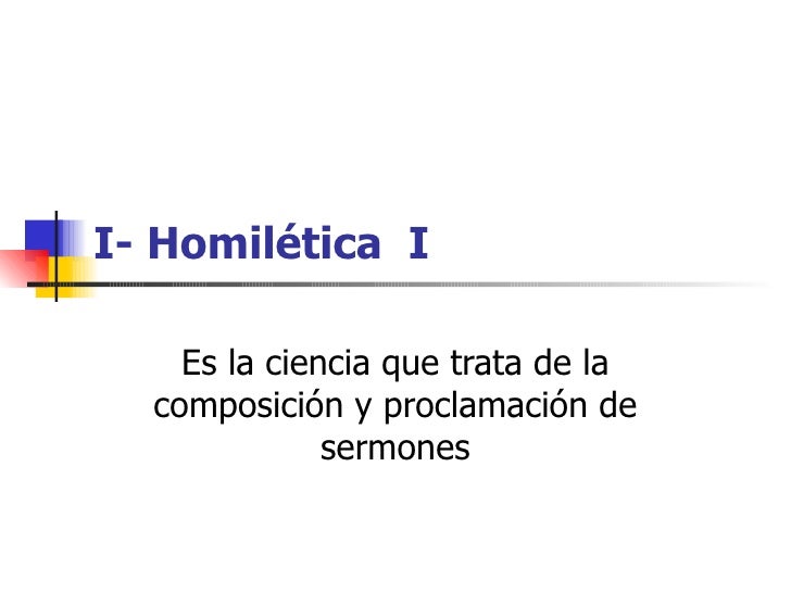 homiletica