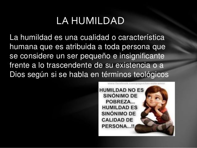 La humildad