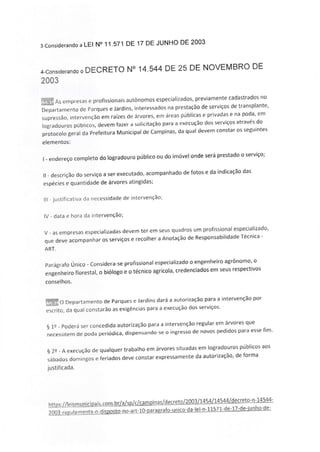 CPFL responde podas Cambuí em 2017