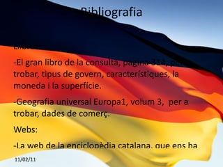 Altres dates (2) El seu tipus de govern es República Federal parlamentària. 