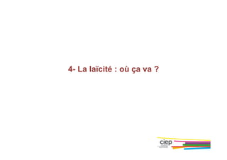 4- La laïcité : où ça va ?
 