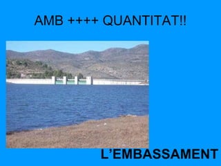 AMB ++++ QUANTITAT!! L’EMBASSAMENT 