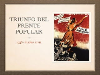 TRIUNFO DEL
FRENTE
POPULAR
1936 - guerra civil
 