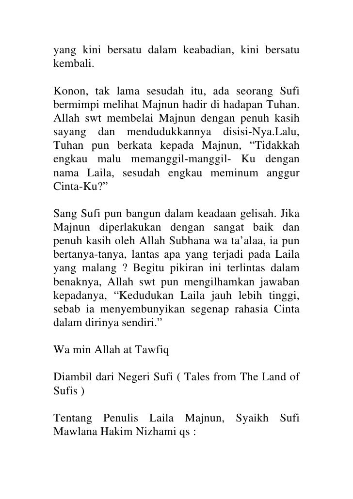 Sajak Laila Majnun - 1001 Kumpulan Puisi Terbaik