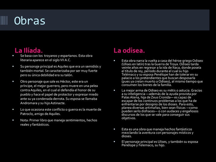La Iliada Y La Odisea