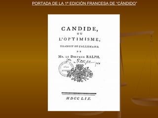 PORTADA DE LA 1ª EDICIÓN FRANCESA DE “CÁNDIDO”
 