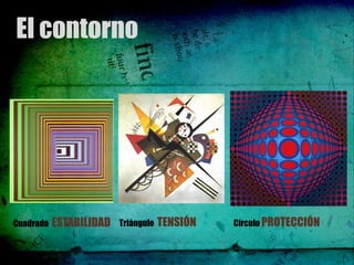 El contorno




Cuadrado   ESTABILIDAD   Triángulo   TENSIÓN   Círculo PROTECCIÓN
 