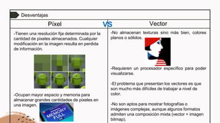 La imagen digital: Píxel vs vector | PPTX