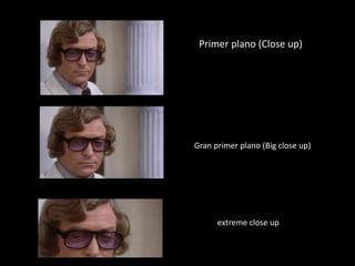Primer plano (Close up)
Gran primer plano (Big close up)))
extreme close up
 