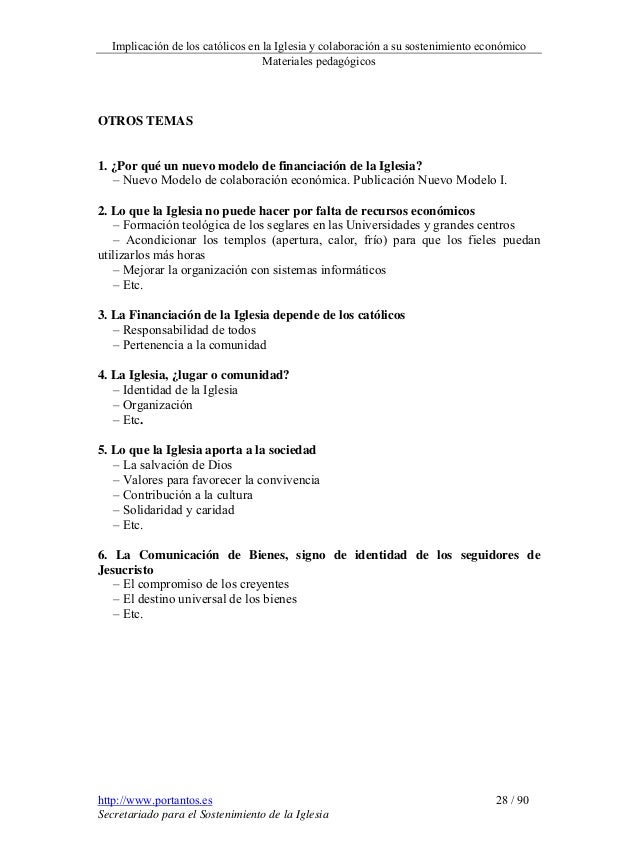 Informe Implicacion De Los Catolicos En La Iglesia Y Colaboracion A