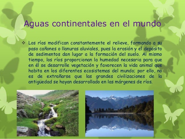 La importancia de aguas continentales en el mundo