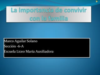 Marco Aguilar Solano 
Sección -6-A 
Escuela Liceo María Auxiliadora 
 