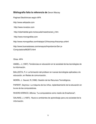 La importancia de la computadora