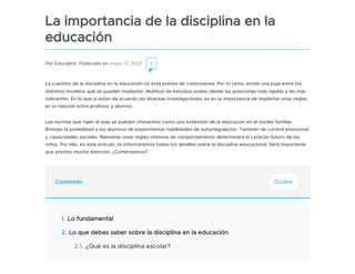 La importancia de la disciplina en la educación - Educalink.pdf