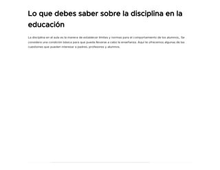 La importancia de la disciplina en la educación - Educalink.pdf