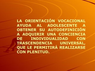 La importancia de la orientación vocacional durante | PPT