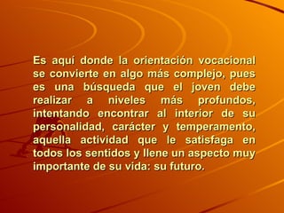 La importancia de la orientación vocacional durante | PPT