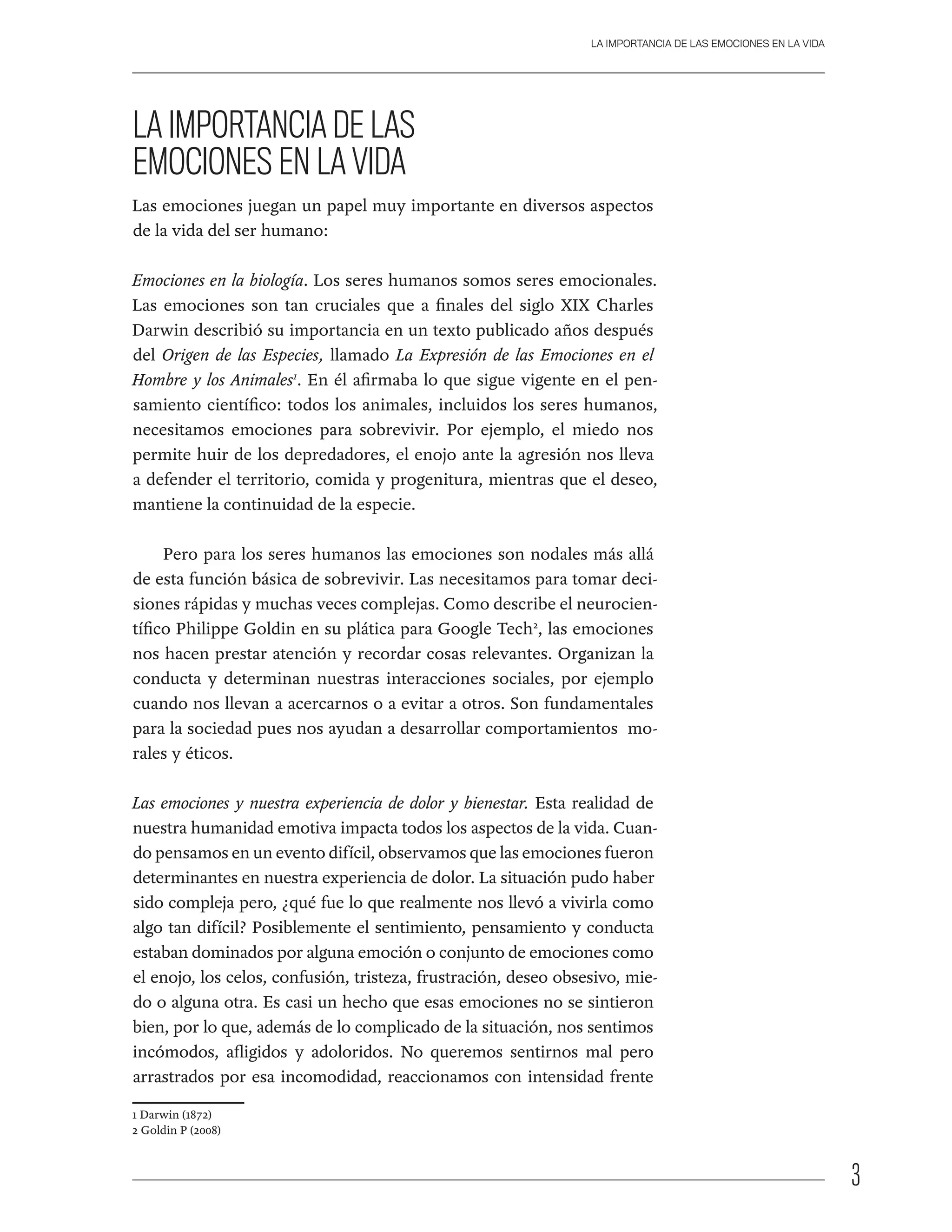 La importancia de las emociones en la vida | PDF