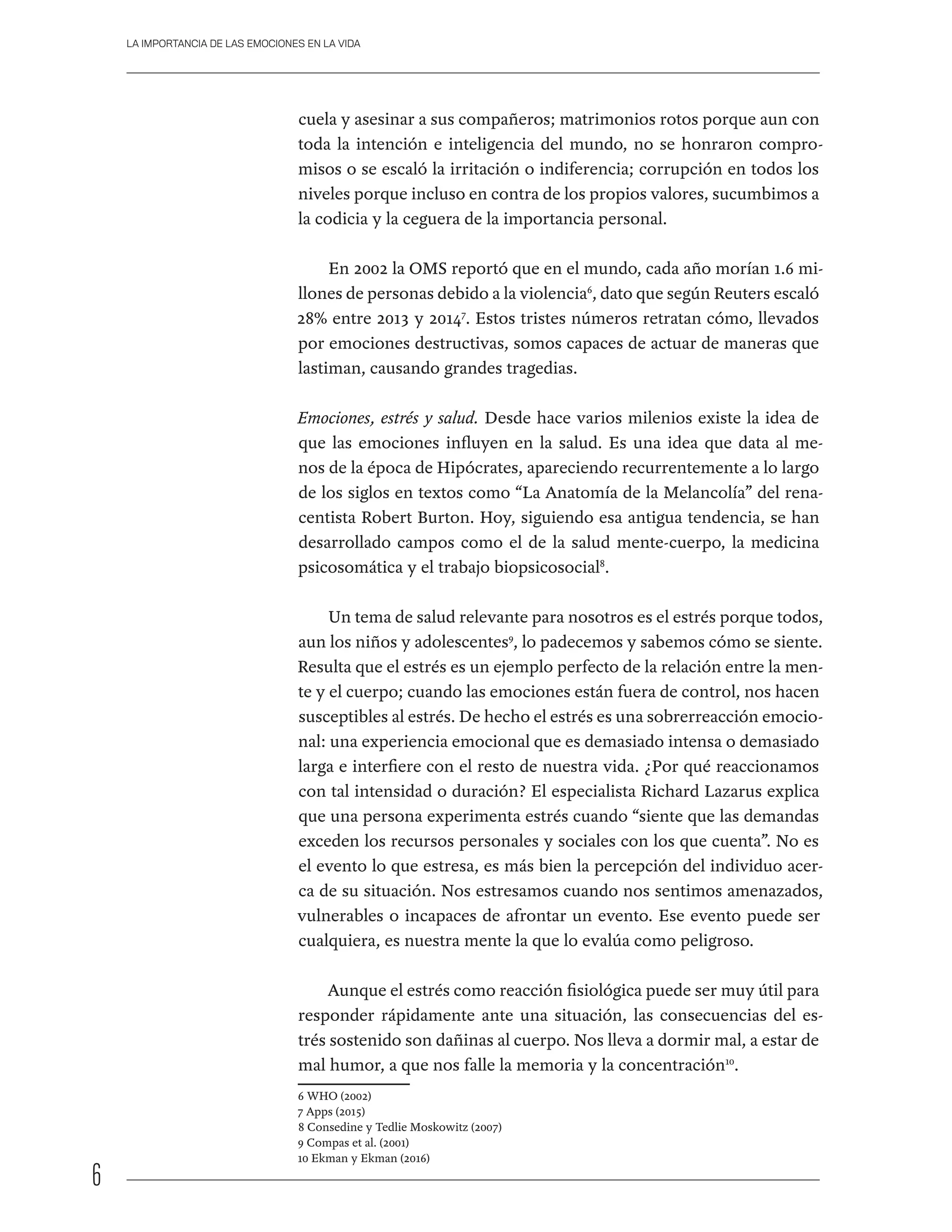 La importancia de las emociones en la vida | PDF