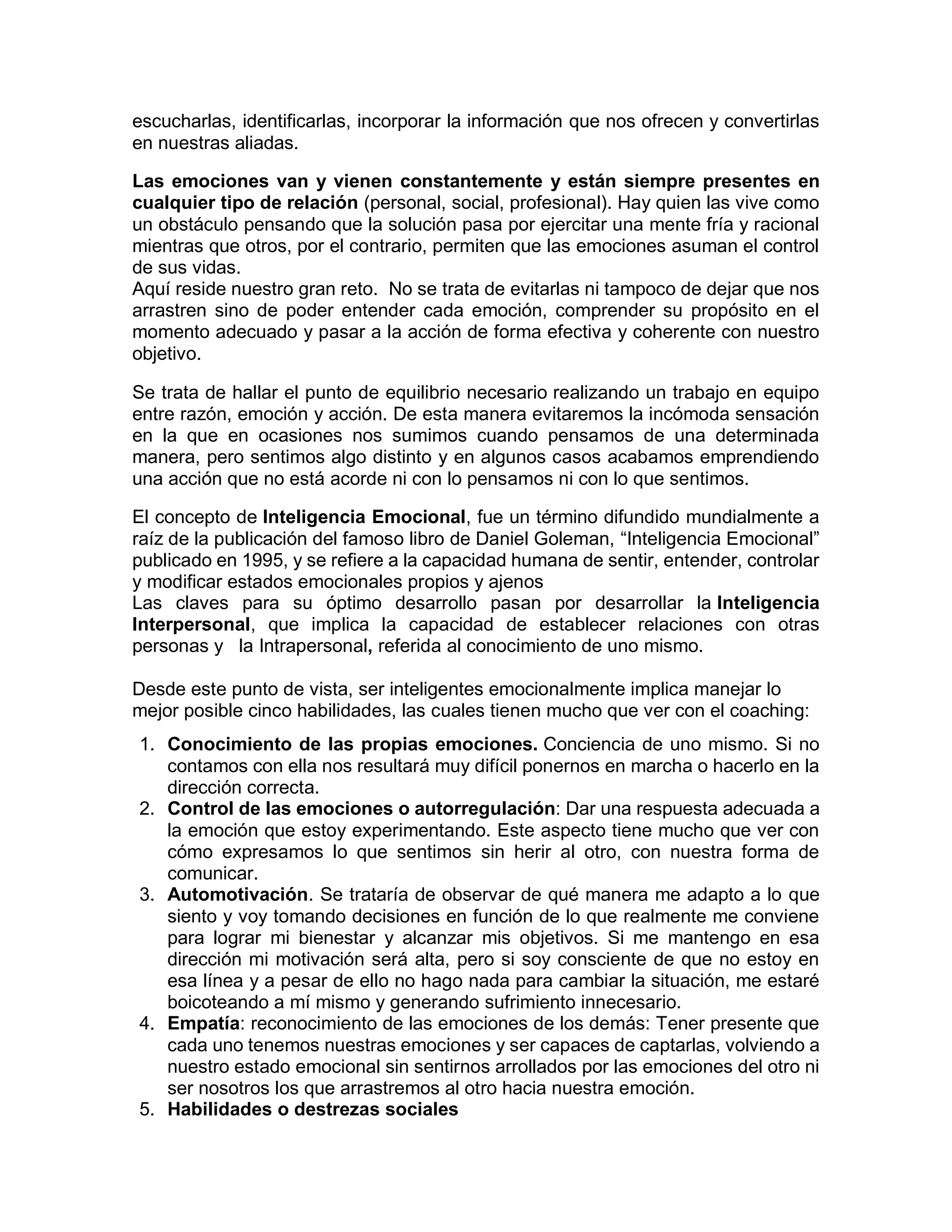 La importancia de las emociones en la vida profesional | PDF